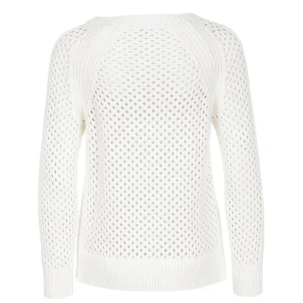 Micheal Micheal Kors White Mesh-Like Sweater, Size Small - Picture 7 of 16